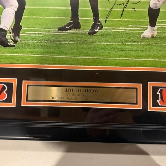 Joe Burrow Autograph Signed Cincinnati Bengals 16x20 Photo Framed Fanatics - Picture 4 of 4